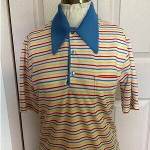 vintage 70s men's polo shirt